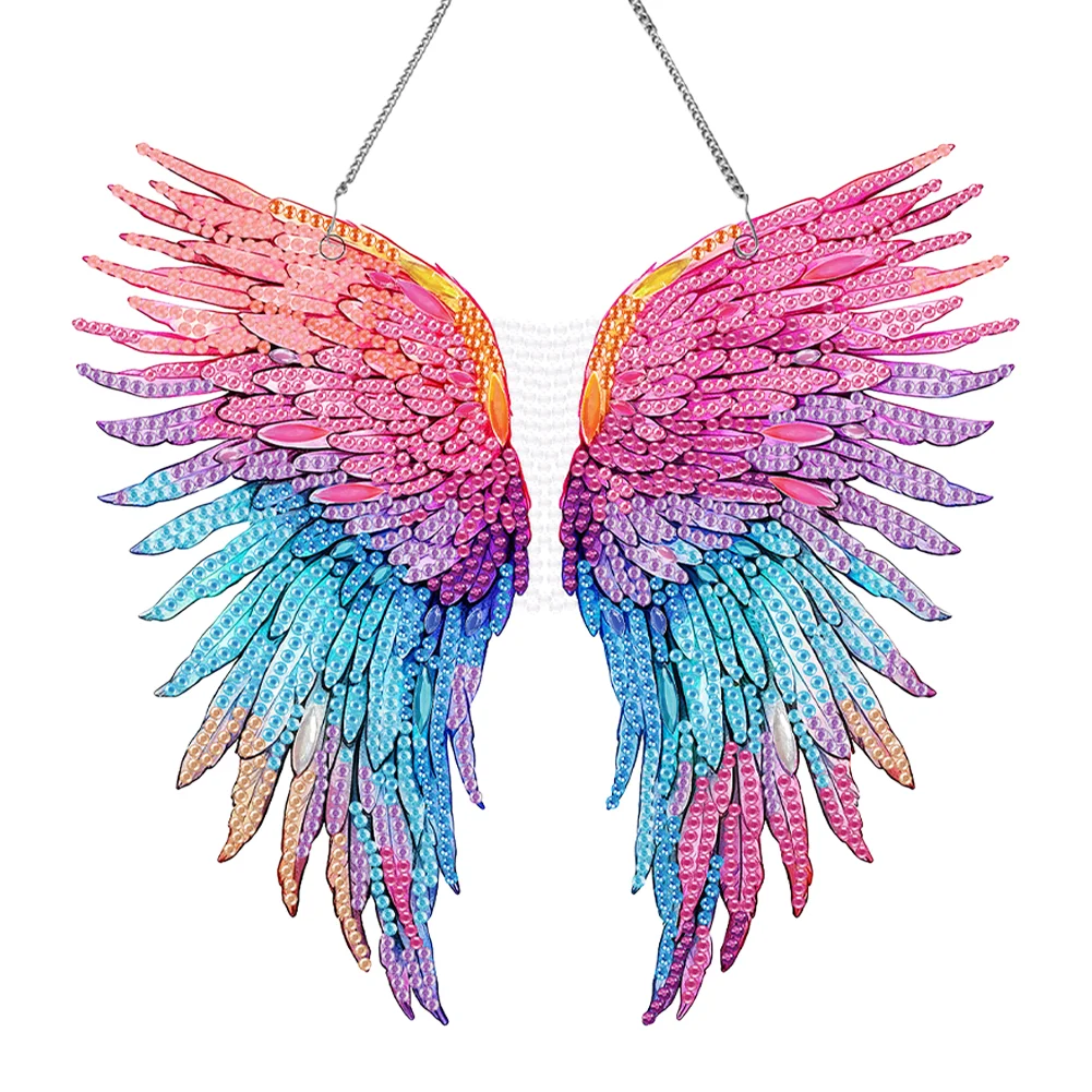 DIY Wings Acrylic Single-Sided Diamond Painting Hanging Pendant