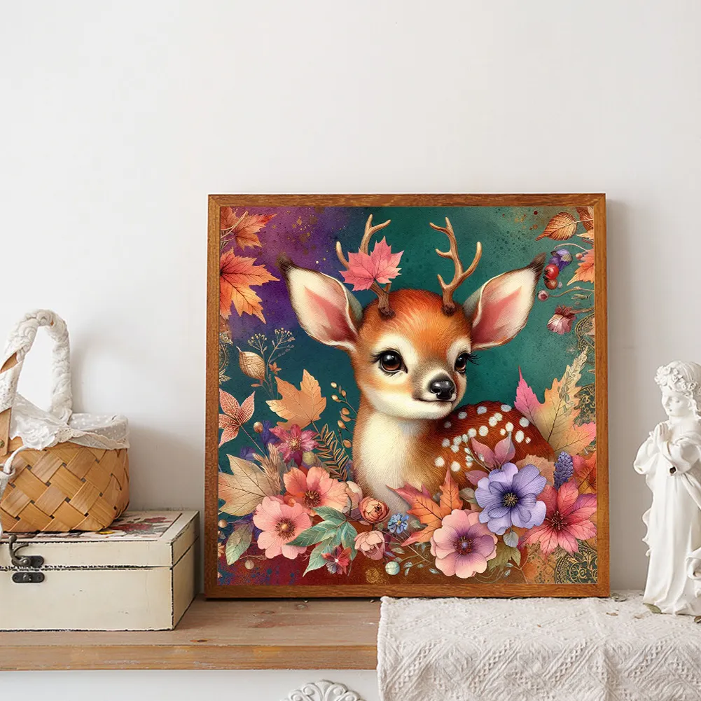 Diamond Painting - Full Round Drill - Autumn Elk(Canvas|40*40cm)