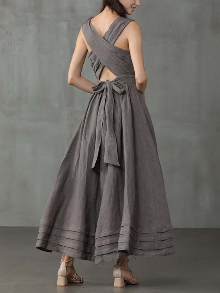 *Cross Back Cocktail Dress