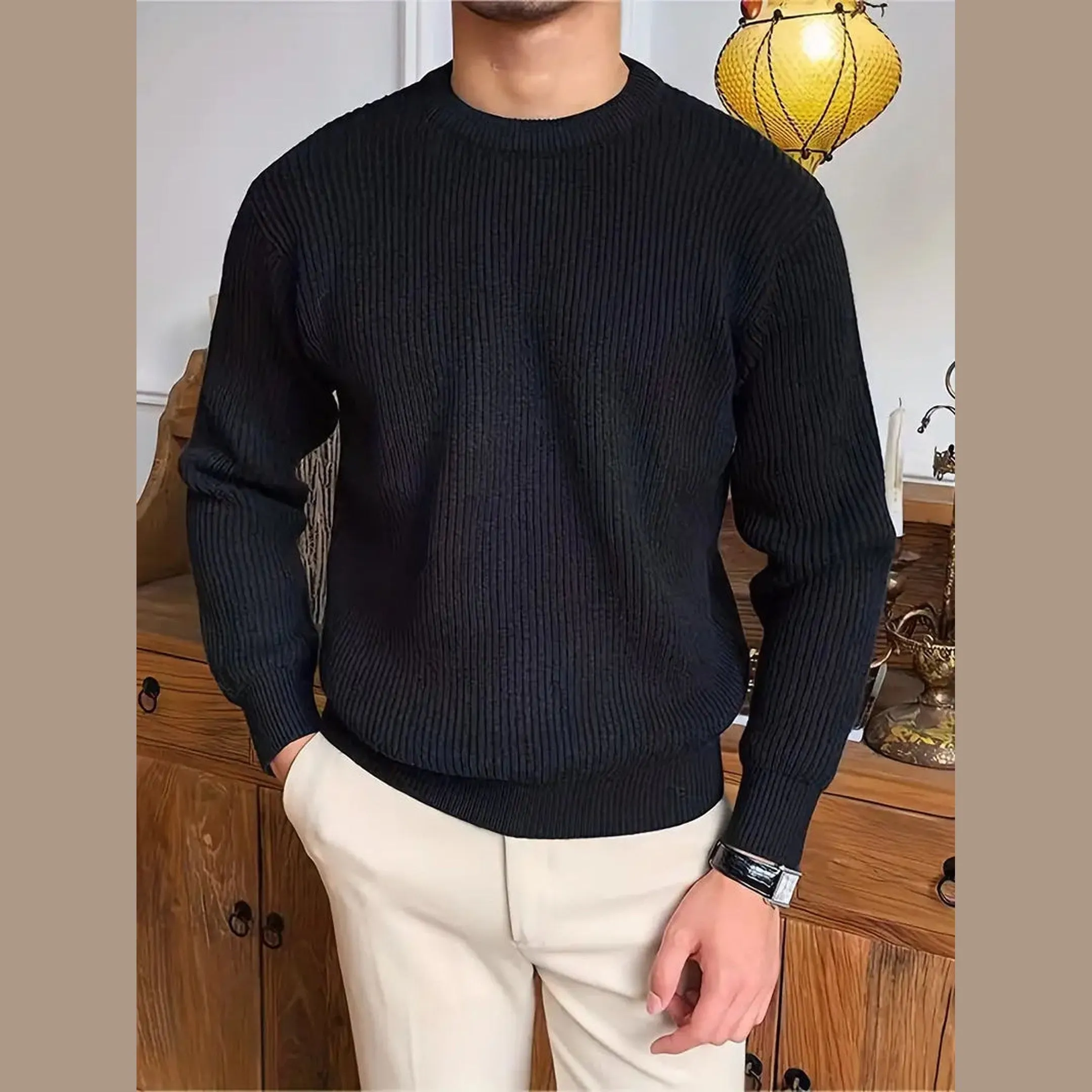 Milan Men's Crew Neck Knit Jumper &ndash; Soft Everyday Knitwear