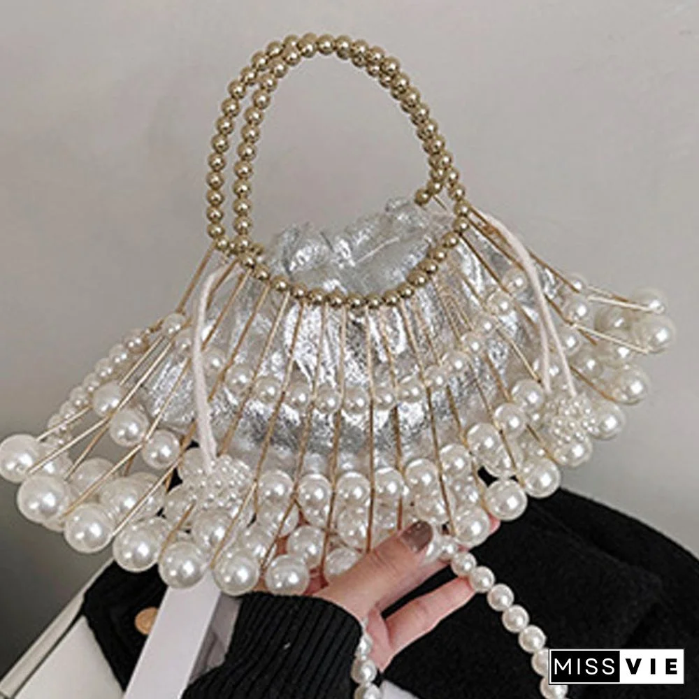 Casual Patchwork Pearl Bags