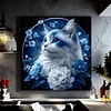 Cat-Full rond diamant peinture-30 * 30cm