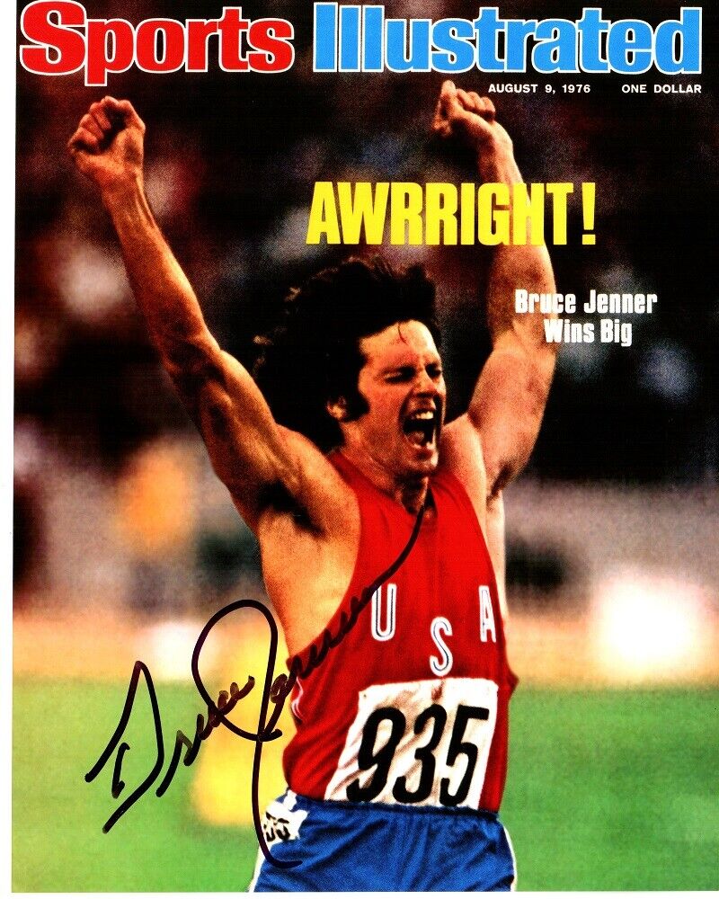 Bruce Jenner Signed SI Track and Field 8x10 inch Photo Poster painting - now Caitlyn Jenner