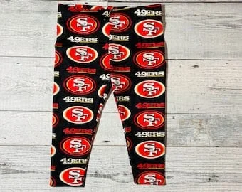 Pornhint San Francisco 49ers Brushed Polyester Spandex Football Fan Baby/Infant/Toddler Pants/Leggings Gender Neutral