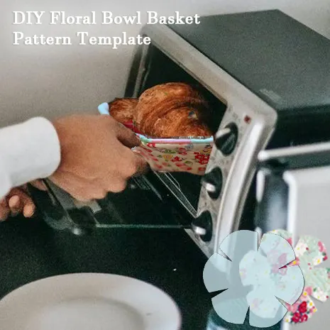 DIY Floral Bowl Basket Pattern Template - Instructions Included