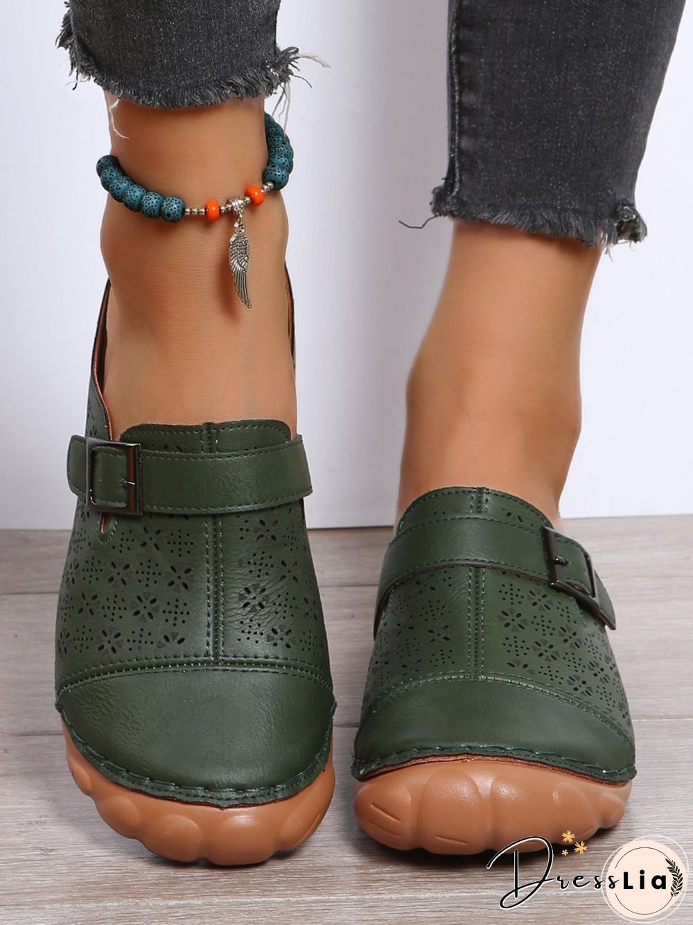 Floral Cutout Breathable Casual Comfort Mules