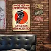 NEVER UNDERESTIMATE AN OLD MAN WITH A HOCKEY STICK - Metal Tin Signs(8*12Inch/12*16Inch)