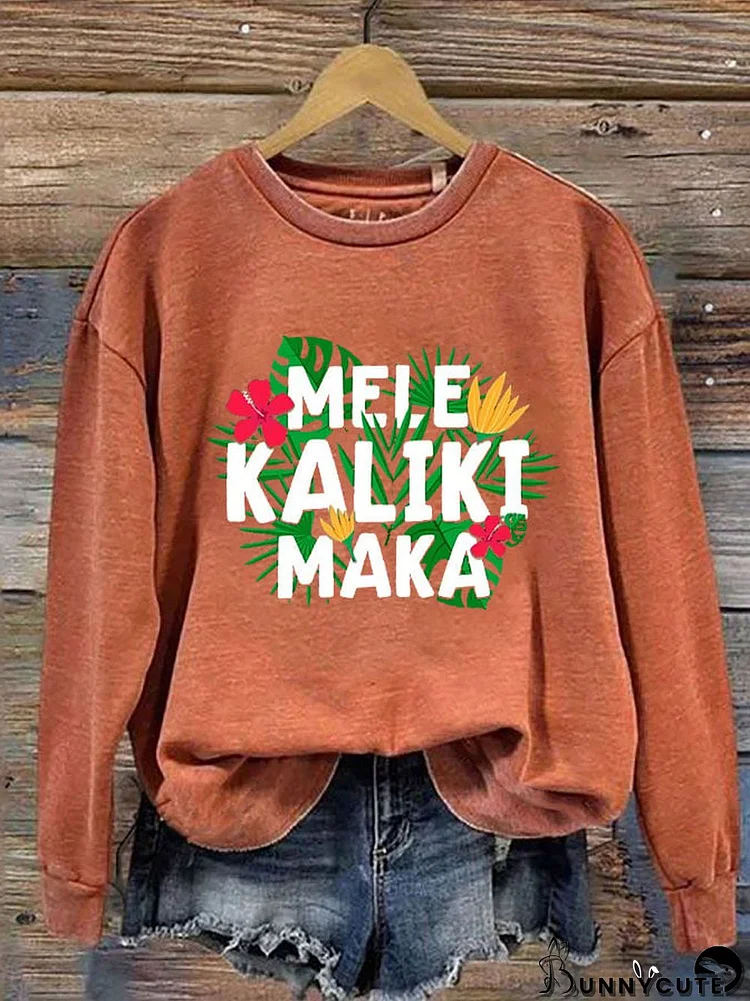 Women's Hawaiian Christmas Mele Kalikimaka Hibiscus Sweatshirt