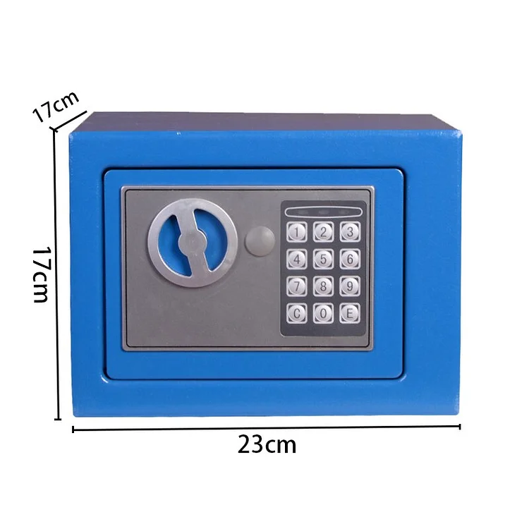 Digital Safe for Money Mini Steel Safes Money Bank Small Household Password Key Safety Security Box Keep Cash Jewelry Document