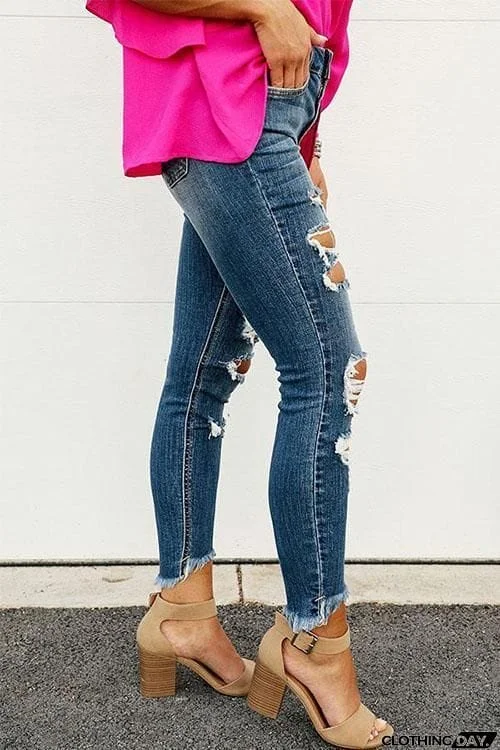 Stretch Ripped Skinny Jeans
