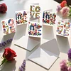 6pcs Diamond Painting Love Independence Day Greeting Card with Envelope for Family Friends Holiday Gift Congratulations