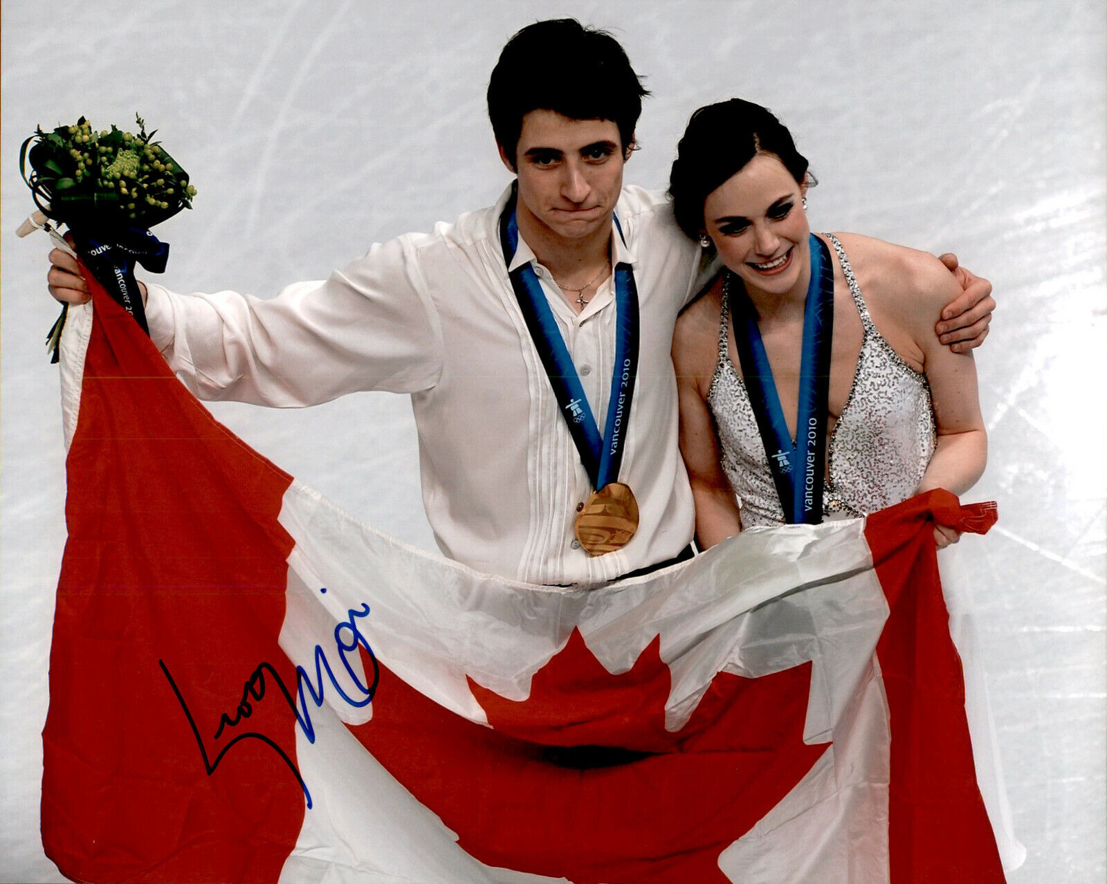 Scott Moir SIGNED 8x10 Figure Skating 2010 VANCOUVER OLYMPIC GOLD MEDAL