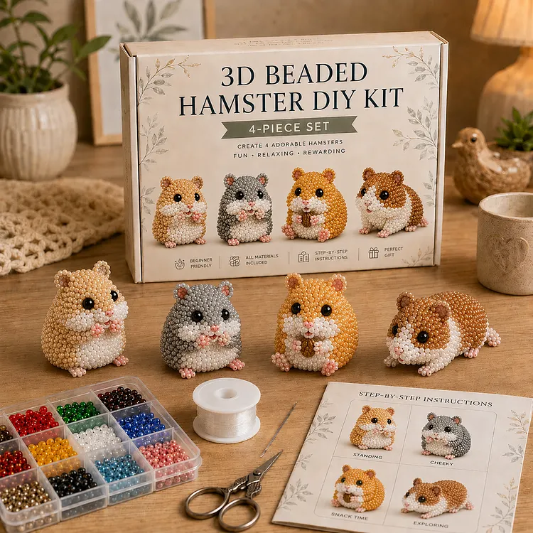 3D Beaded Woodland Pets DIY Kit