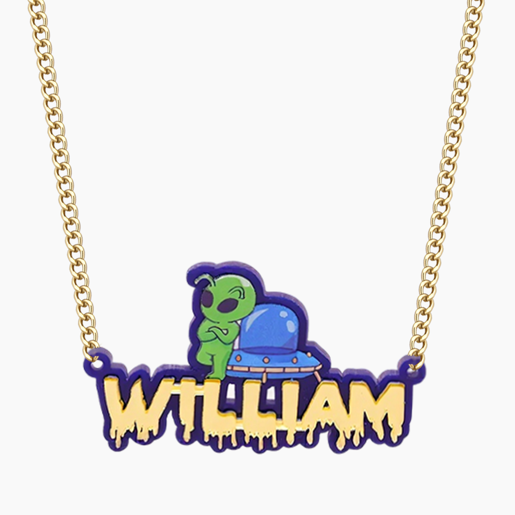 Acrylic Alien Element Custom Necklace 