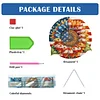 Independence Day Sunflower Double Sided - 5D DIY Pendant