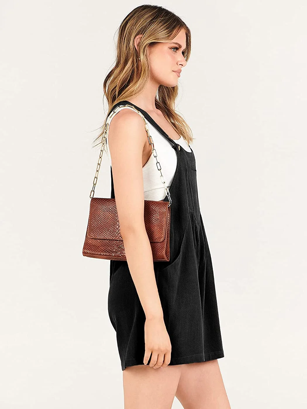 Adjustable Wide Leg Pocket Short Overalls Romper (Buy 2 Free Shipping)