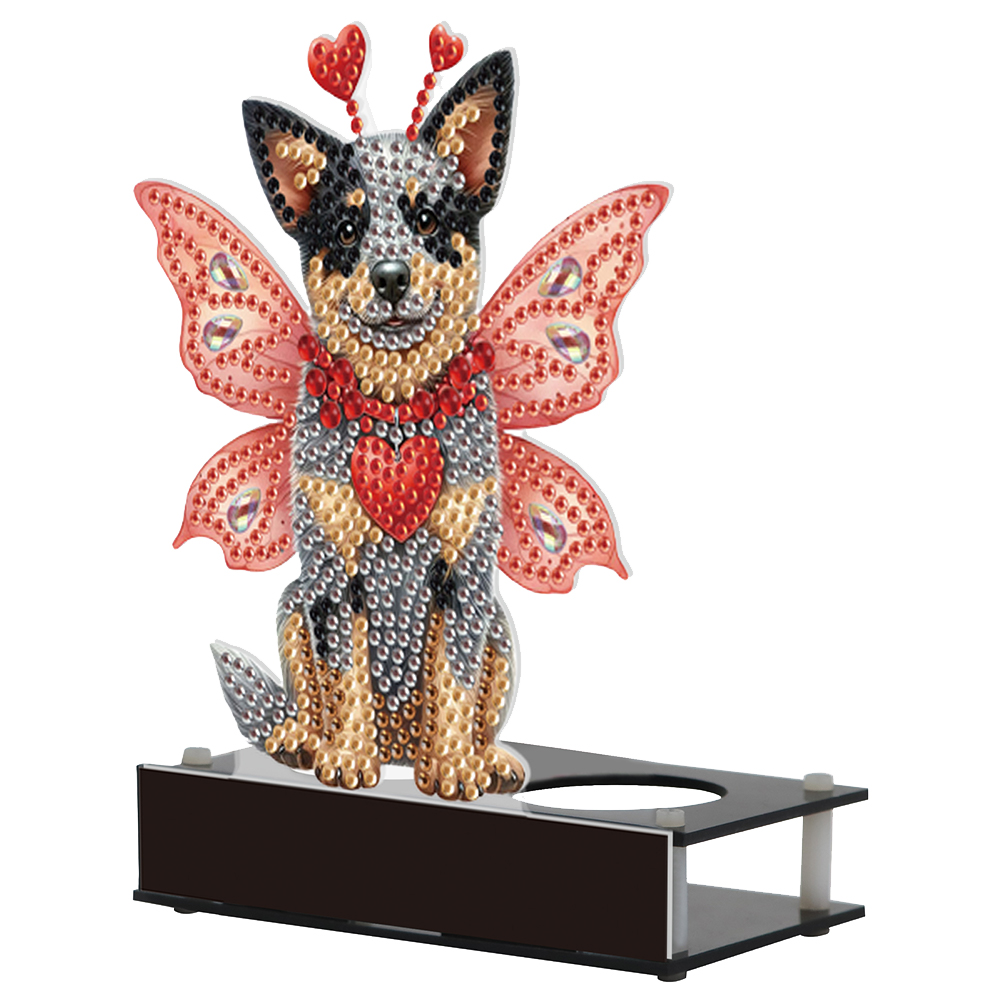Diamond Painting Candle Holder Aromatherapy Candle Holder (Butterfly Dog)