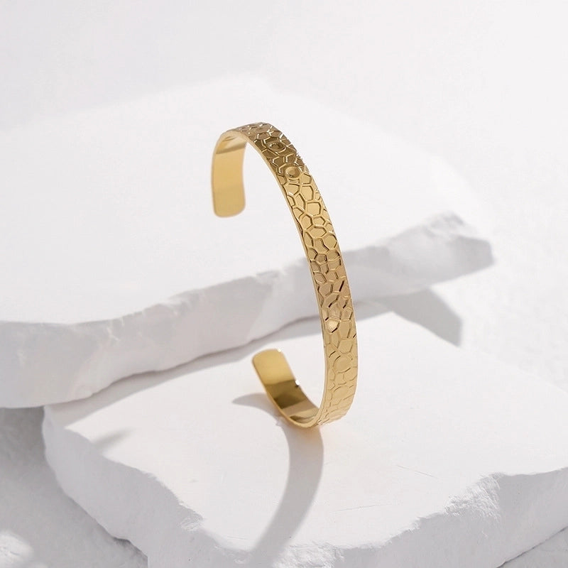 Fashion Crocodile 304 Stainless Steel 18K Gold Plated Stainless Steel Bracelets In Bulk