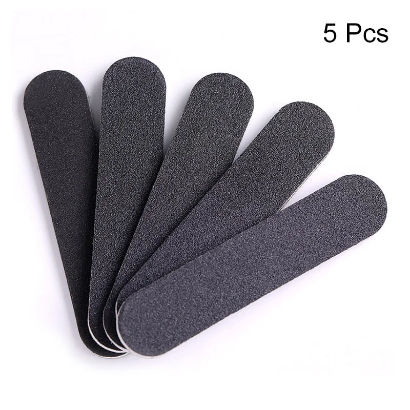 100/50/20/10/5/1pcs Black Professional Mini Nail Files Set Washable Grinding Polishing Sanding Block Nail Art Manicuring Tools-Nail Inspo