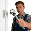 Door Hinge Adjustment Tool Adjustable Hinges Wrench Universal Fit for Interior & Exterior Doors Stainless Steel Door Hinge Tool for Sagging Doors
