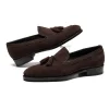  Fashion Tassel Men Loafers Suede Leather Party Shoes