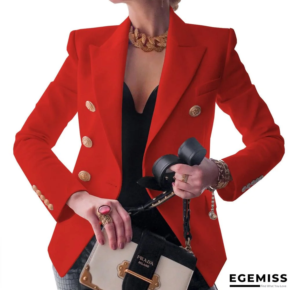 Autumn and winter new solid color fashion casual suit coat | EGEMISS