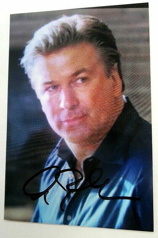 ALEC BALDWIN Autographed 4 x 6 Photo Poster painting Actor 30 ROCK Miami BLUES Hiliaria PC1596