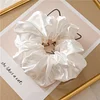 8PCS Satin Plain Colors Hair Band Scrunchie
