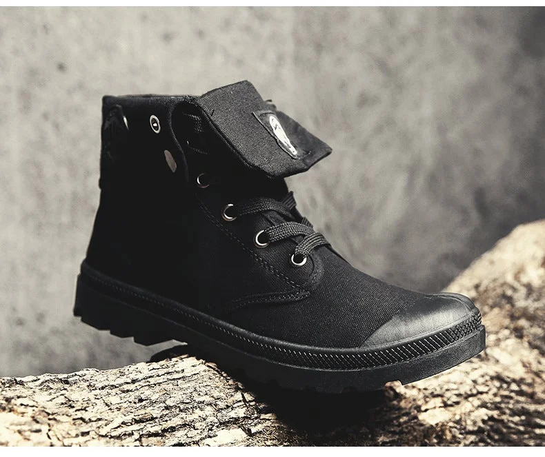 Men's Martin Boots High-top Canvas Shoes Outdoor Tooling Boots