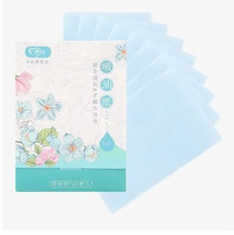 100sheets/pack Absorbent Paper Oil Control Wipes Makeup Cleansing Summer Blotting Facial Oil Shrink Pore Face Cleaning Tool