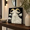 DIY Pearl Painting Sheep for Home Wall Decor with Frame(30x30cm)