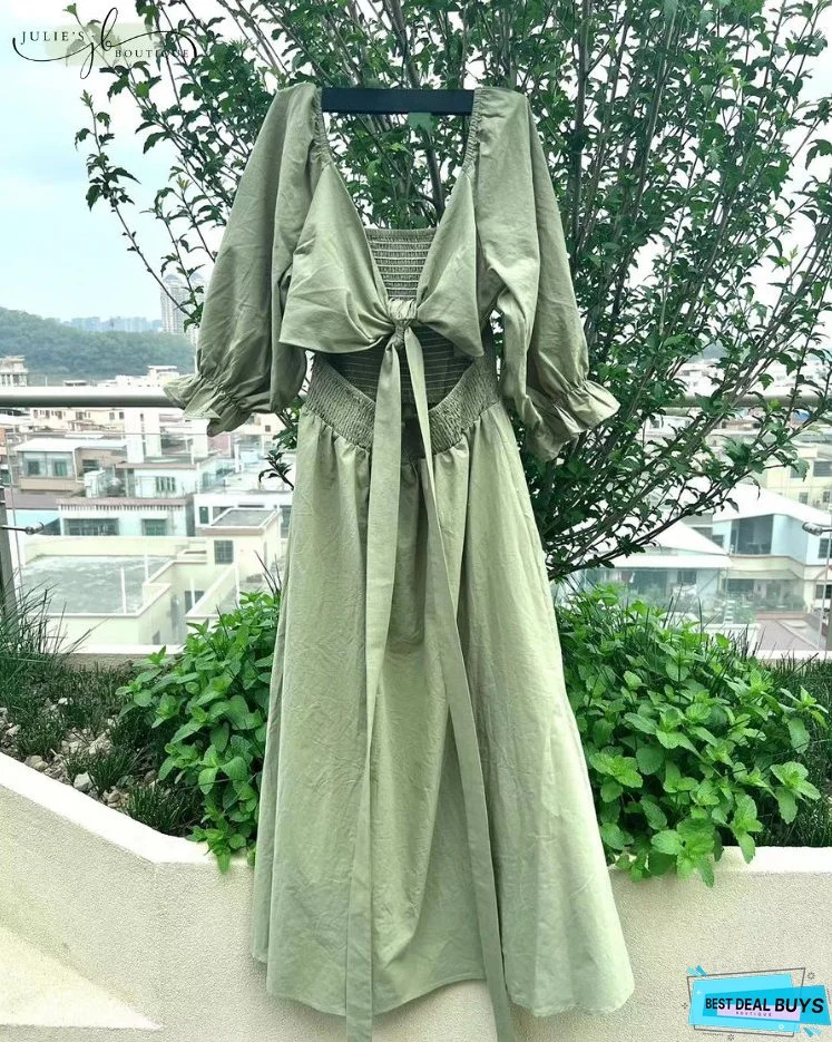 JULIE | FRENCH DRESS WITH FRILL SLEEVES