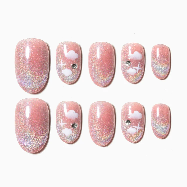 Dreamy Skies Press On Nails