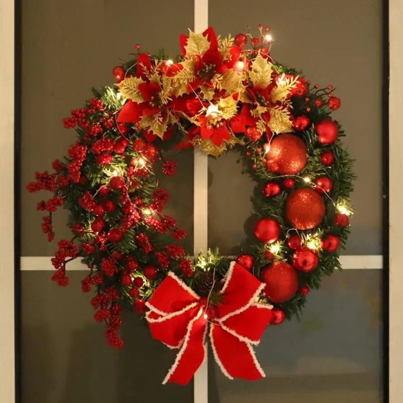 Artificial Wreath Hanging Door Wall Christmas Decoration