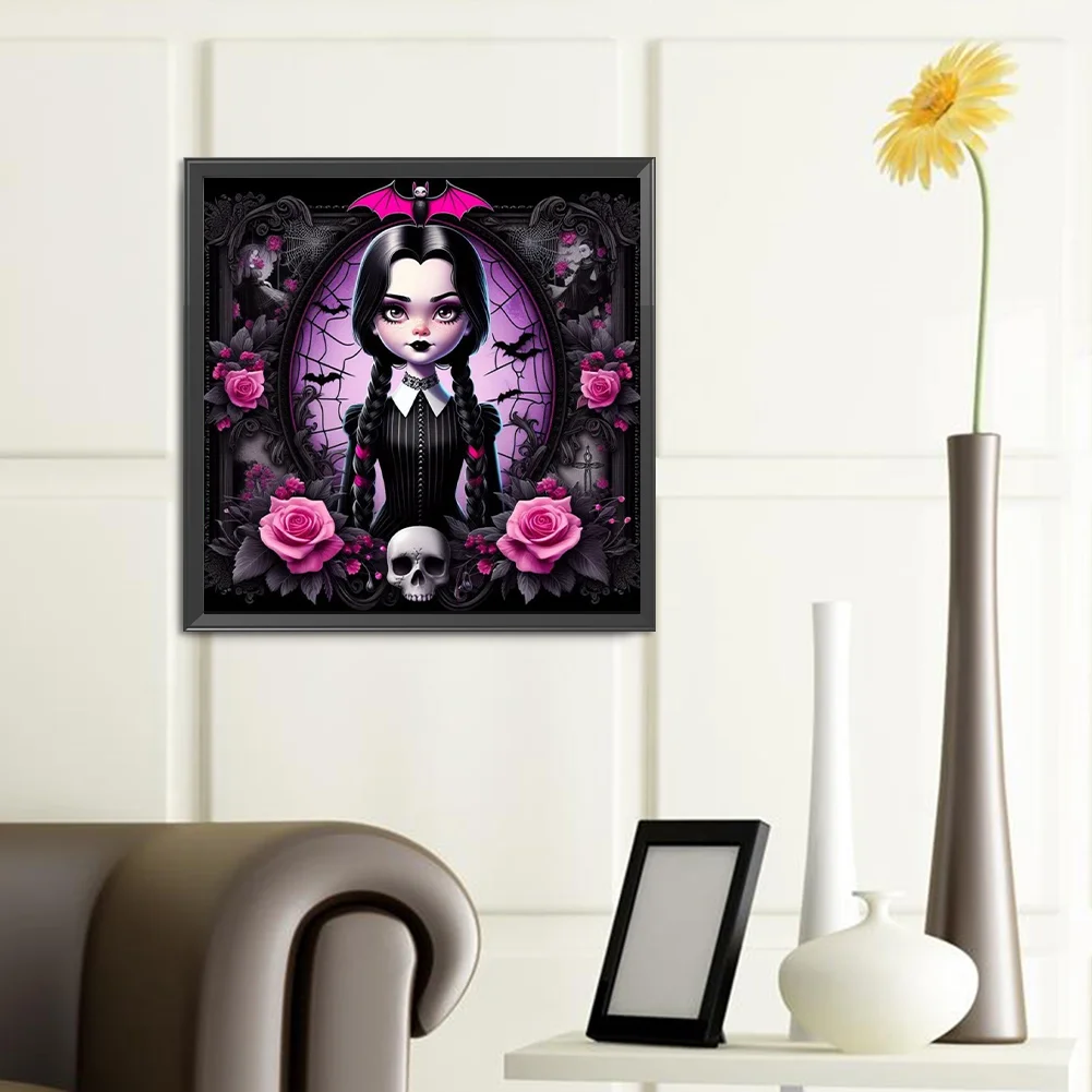 Diamond Painting - Full Round Drill - Halloween Girl(Canvas|40*40cm)