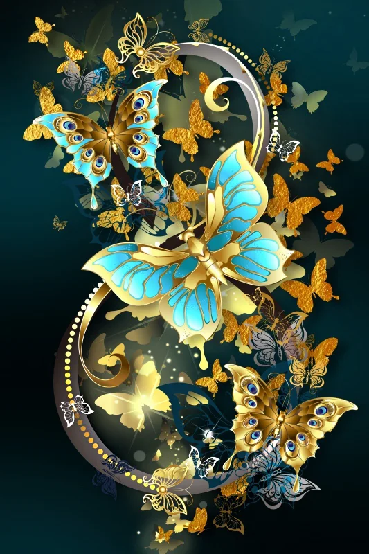 Diamond Painting - Full Round/Square Drill - Butterfly(30*40 - 50*60cm)