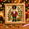 Christmas Nutcracker Glass Mosaic DIY Craft Kit &ndash; Framed Christmas Wall Art