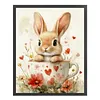 Rabbit Full Stamped Cross Stitch 11CT 3-Strand 40x50cm
