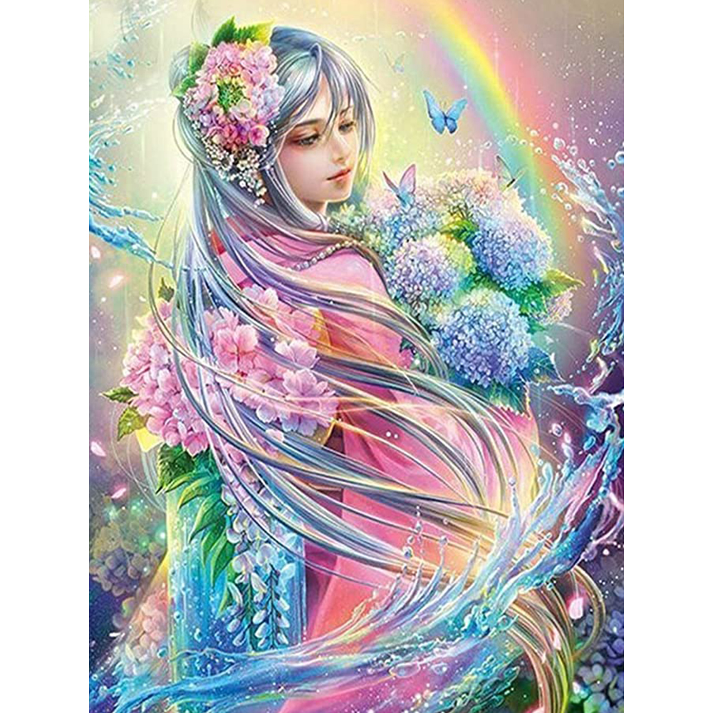 Ancient Style Girl 30*40cm(canvas) full round drill diamond painting