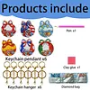 Concours mondial de football 2D 2D plat DIY 2026 peinture diamant porte-cl&eacute;s double face, paillettes, porte-cl&eacute;s en strass en PVC pour d&eacute;butants adult