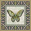 Butterfly Geometric Figure-14CT Stamped Cross Stitch 36*36cm/14.17*14.17in tapestrymarket
