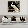 (25x25cm)DIY Pearl Painting Peacock Framed Handmade Pearl Material Art Kit Living Room Decor