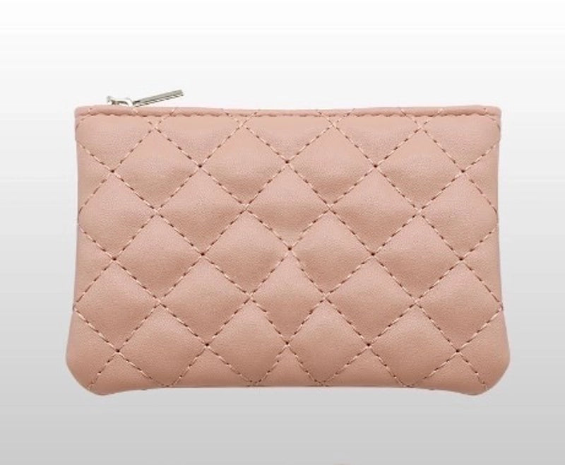 Unisex Plaid Pu Leather Zipper Wallets