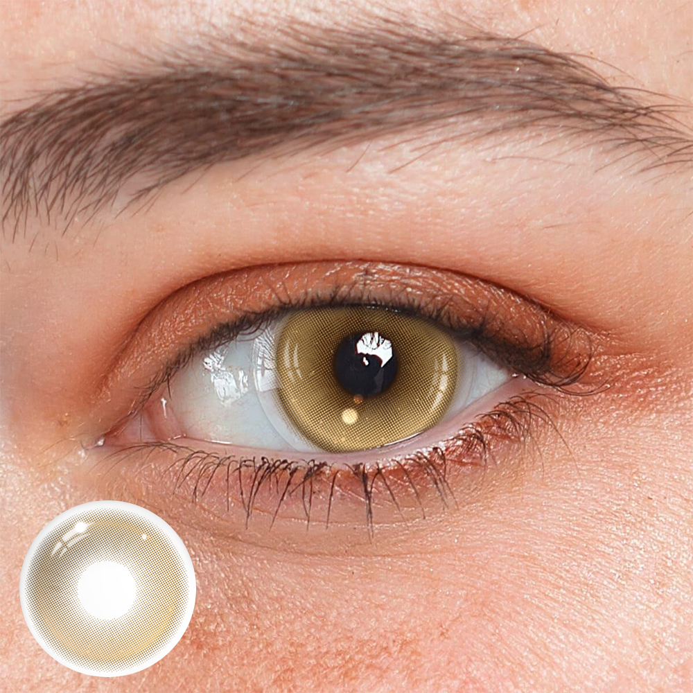 Cosplay Pudding Brown Coloured Contact Lenses