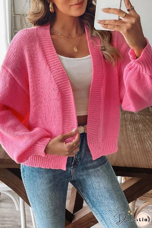 Fashion Trend Lantern Sleeve Simple Casual Coat