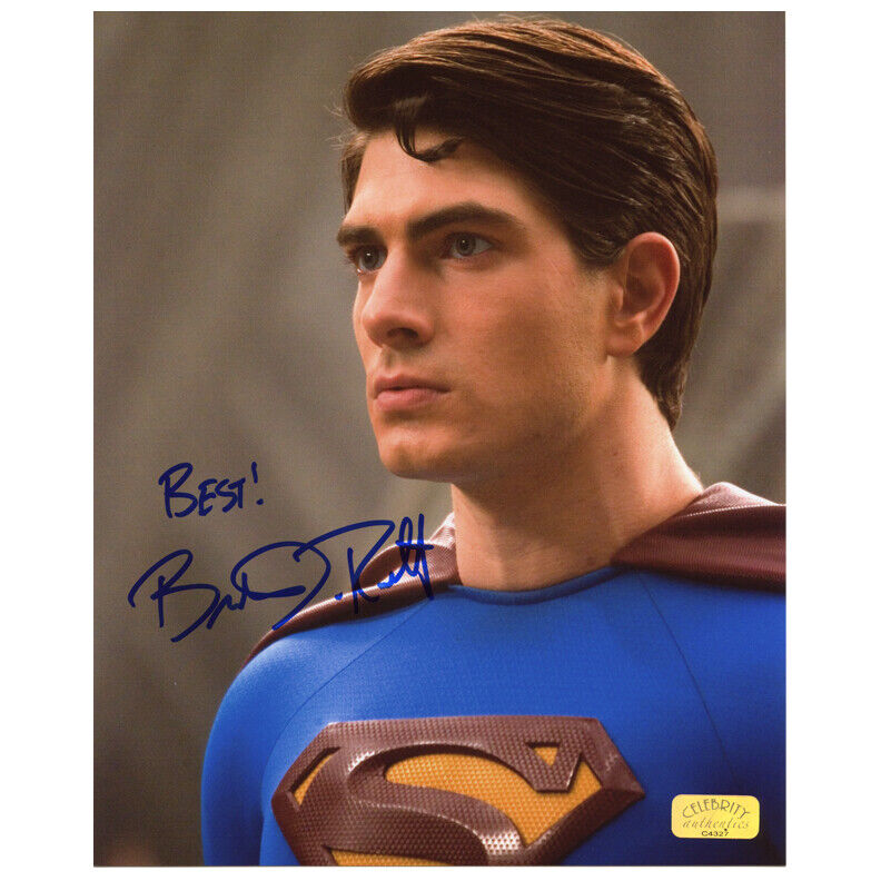 Brandon Routh Autographed Superman Returns 8x10 Scene Photo Poster painting