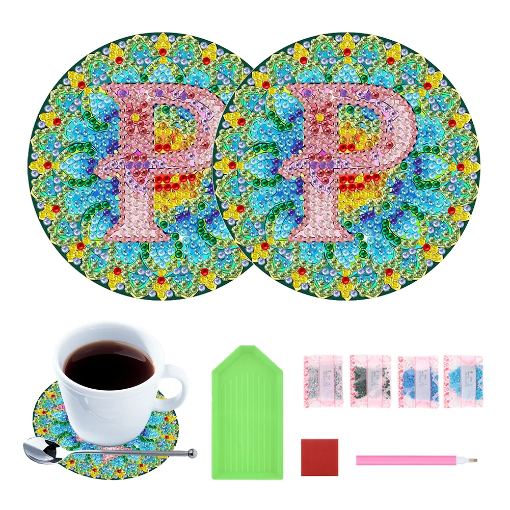 2PCS Diamond Painting Art Coaster Kit Special Shape Diamond Painting DIY Coaster