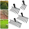 High Carbon Steel Nail Rake Weeding Rake Loose Soil Rake Farm Tools(12 Teeth)