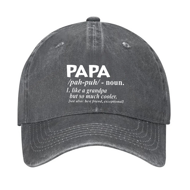 PAPA Like A Grandpa But So Much Cooler Funny Hat socialshop