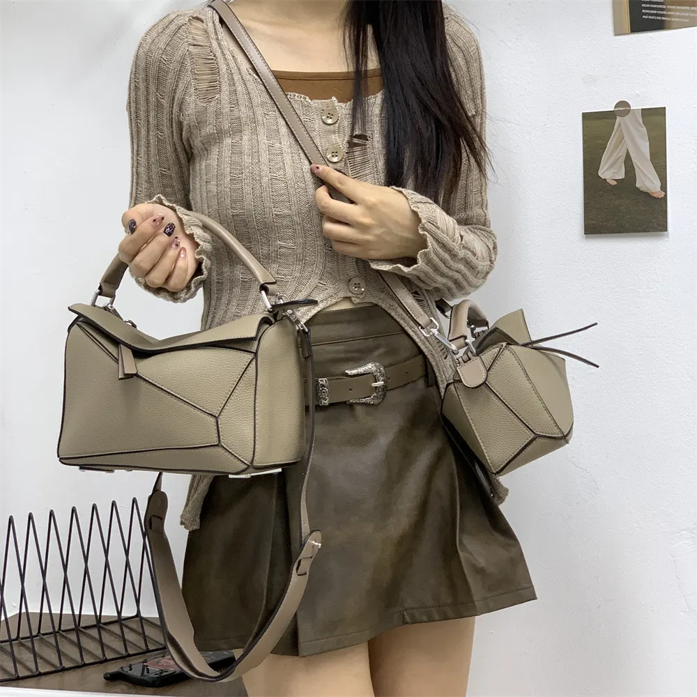 Geometric bag mini fashion versatile pillow bag large capacity underarm women's bag single  shoulder crossbody bag-vocosishoes